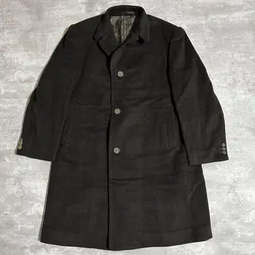 테일러드 코트 헤링본 직조 블랙 브라운 미들 기장 두꺼운 원단 성인