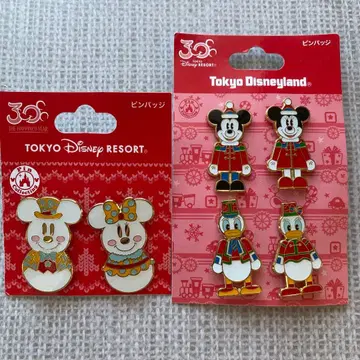 TDR 30th 크리스마스 핀 배지 눈사람 미키 호두까기 인형 미키