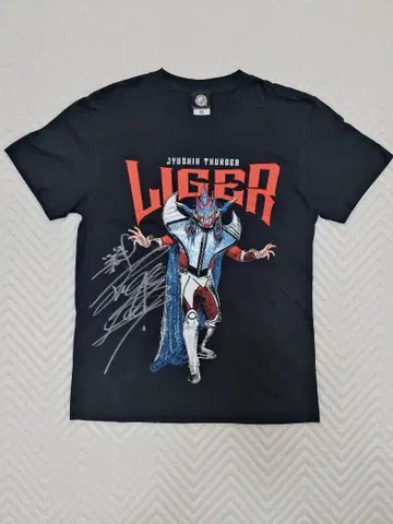 쥬신 썬더 라이거 T셔츠 사인 포함 신일본 프로레슬링