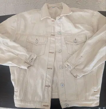베이지 데님 자켓 L 사이즈