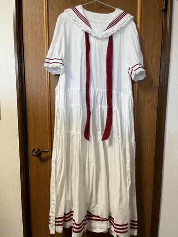 PINK HOUSE 세일러 카라 롱 원피스