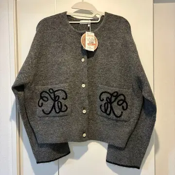 새상품 시마무라 talbyyumi 코드 자수 가디건 그레이 L