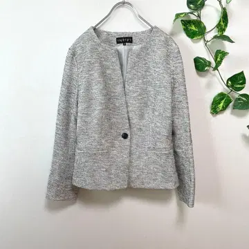 [인디비] 노카라 자켓 트위드 자켓 깔끔한