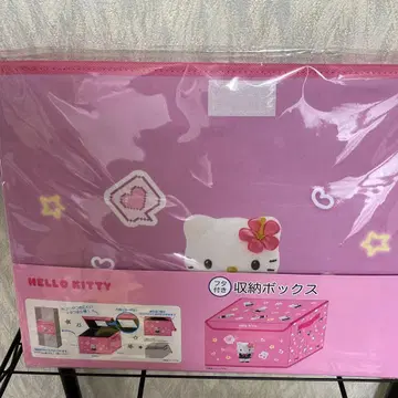 헬로키티 뚜껑 포함 수납 박스 거울 포함 보관 케이스 헤이세이 갸루
