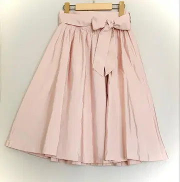 [ 미사용 ] Andemiu 리본 플레어 스커트