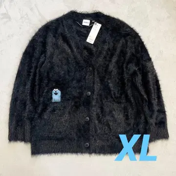 GU 퍼펫 순순 오버 사이즈 가디건 블랙 XL