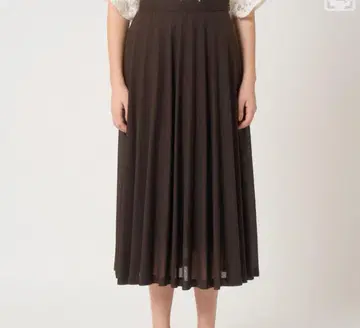 현행 모델 ANAYI 린넨 라이크 보일 플리츠 스커트