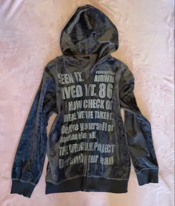 네오 그런지 네오 시크 스타일 구제 의류 y2k 영문 플리스 후드티