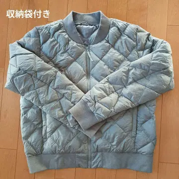 유니클로 울트라 라이트 다운 퀼팅 L 사이즈 그레이 수납 봉투 포함