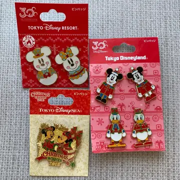 TDR 크리스마스 핀 배지 3종 세트