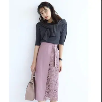 저스 그리티 레이스 콤비 타이트 스커트