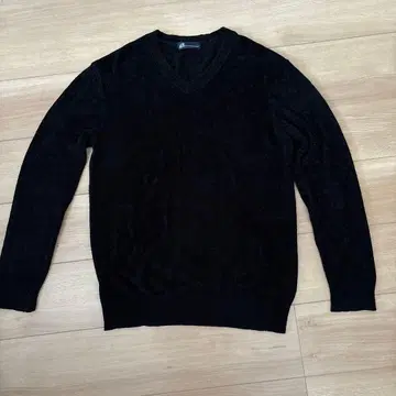 [토네이도 마트] V넥 니트 스웨터 남성용 블랙 L