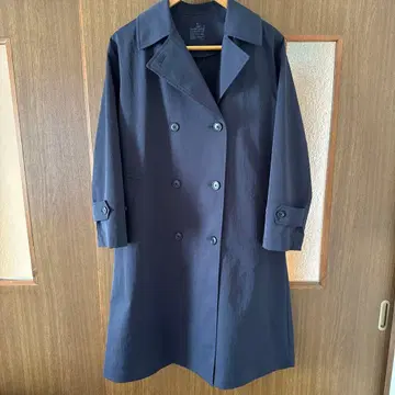 [ 미사용 ] MUJI 발수 가공 트렌치코트 네이비 S 사이즈