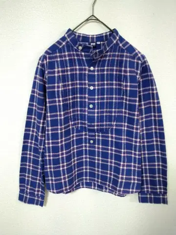 헬리한센 블라우스 플란넬 셔츠 여성용 M 단추식 체크 무늬