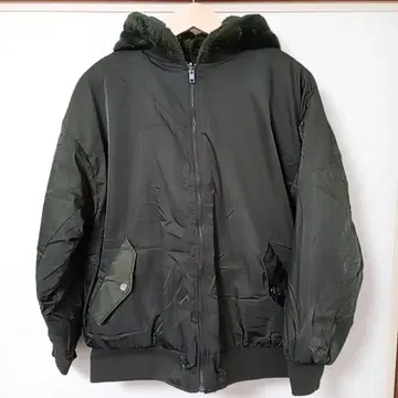 리버서블 보아 블루종 후드티 카키 시마무라 GU 아베일 ll