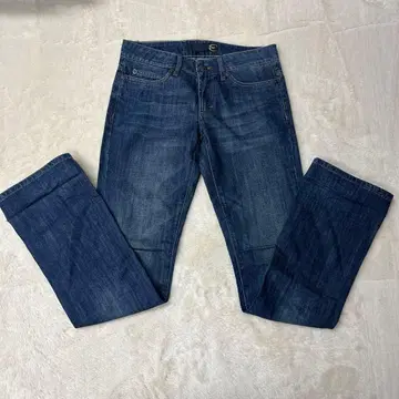 저스트 카발리 스트레이트 데님 다크 블루