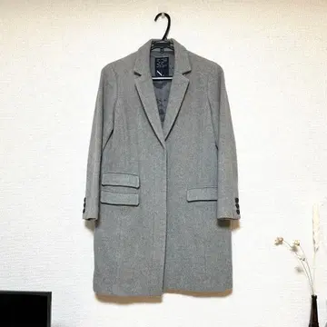 그레이 체스터 코트 M 사이즈 울