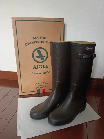 AIGLE 레인부츠 장화 브라운