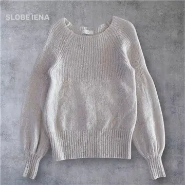 [ 새상품급 ] 슬로브 이에나 모헤어 혼방 볼륨 슬리브 니트 풀오버