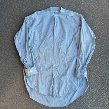 [ 빈티지 ] 유로 스트라이프 밴드 카라 셔츠