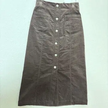 COHINA 프론트 버튼 코듀로이 스커트