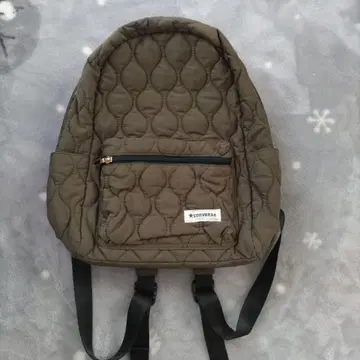 CONVERSE 퀼팅 백팩 올리브 그린