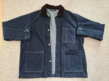 다크 블루 데님 자켓 오버 사이즈