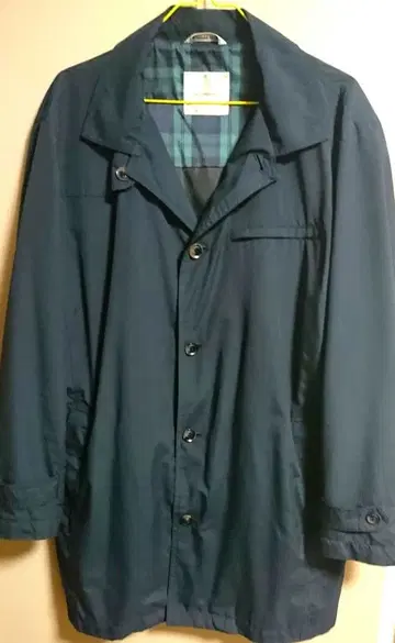 Golden Bear 스텐카라 코트 남성용 L 네이비 안감 체크 무늬