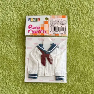 아존 PNXS 세일러 리본 블라우스II (네이비 x 보르도) AZONE