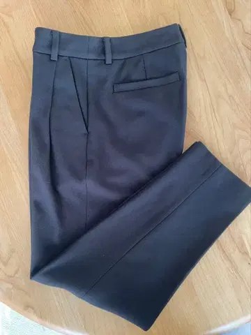 Spick and Span 스트레치 턱 테이퍼드 팬츠 블랙 34