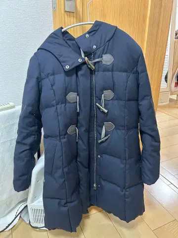 ef-de 네이비 다운 자켓 후드 부착