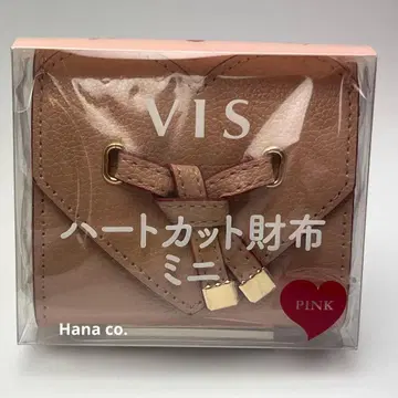[ 새상품 ] VIS 하트컷 미니 지갑 핑크