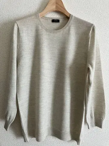 JOSEPH 크루넥 니트 멜란지 옅은 그레이