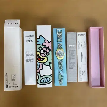 부속품 완비 Swatch x VERDY 콜라보 스와치 레어 3회 착용