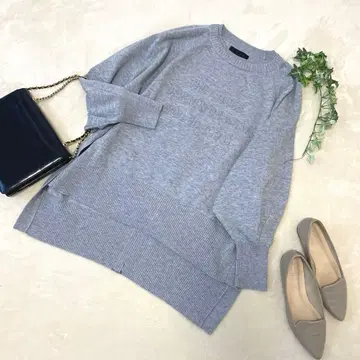 SCOT CLUB 입체 로고 니트 그레이 M 사이즈