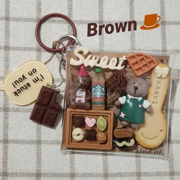 가챠 파우치 곰돌이와 카페