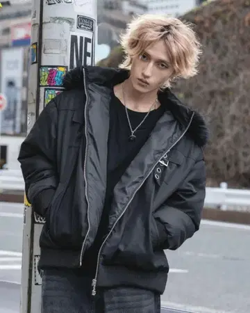 gibous 퍼 블루종 L 사이즈