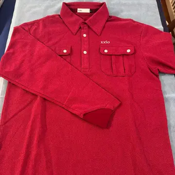 XXIO 헤링본 긴팔 셔츠 M 레드