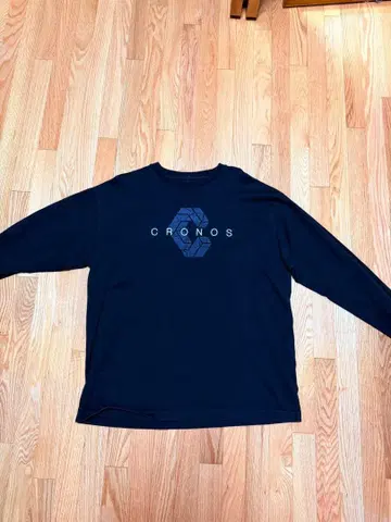 CRONOS 블랙 롱 T셔츠 M 사이즈