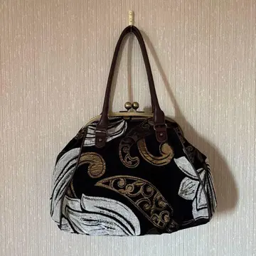 꽃무늬 벨로아 핸드백