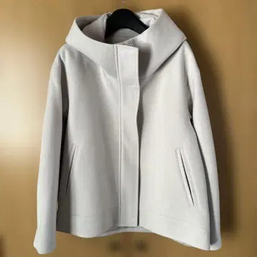 [ GU ] 코지 멜톤 숏 후디 코트 M 내추럴 [ 미사용 새상품 ]