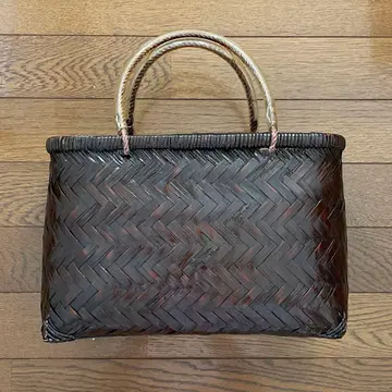 히다 타카야마에서 구매한 대나무 세공 바스켓 백