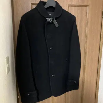 NANO UNIVERSE 블랙 울 피코트