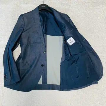 새상품급 나노 유니버스 테일러드 자켓 M 데님풍 인디고 다크 네이비