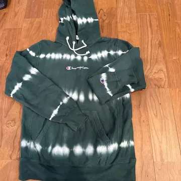 Champion 그린 타이다이 후드티