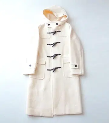 새상품급 MACPHEE 투모로우랜드 울 롱 더플 코트 오프화이트