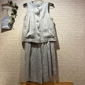 새상품 린넨 셋업