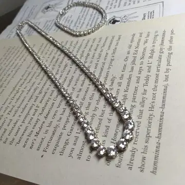 [ 연예인 애장품 ] 테니스 목걸이 체인 실버 952 팔찌