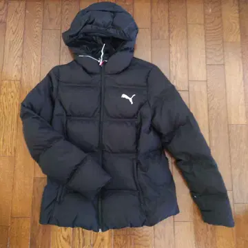 PUMA 후드 부착 다운 자켓 블랙 페더