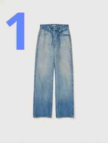 AURALEE 셀비지 페이디드 헤비 데님 사이즈 1